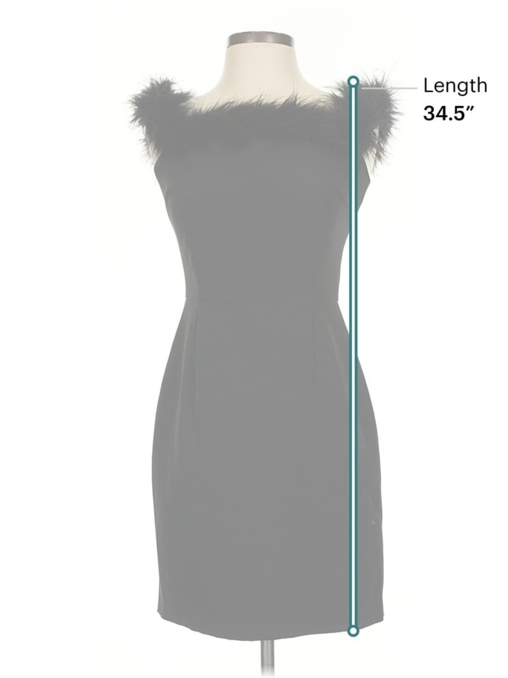 Gianni Bini Feather Off-The-Shoulder Cocktail Dress - Picture 10 of 12